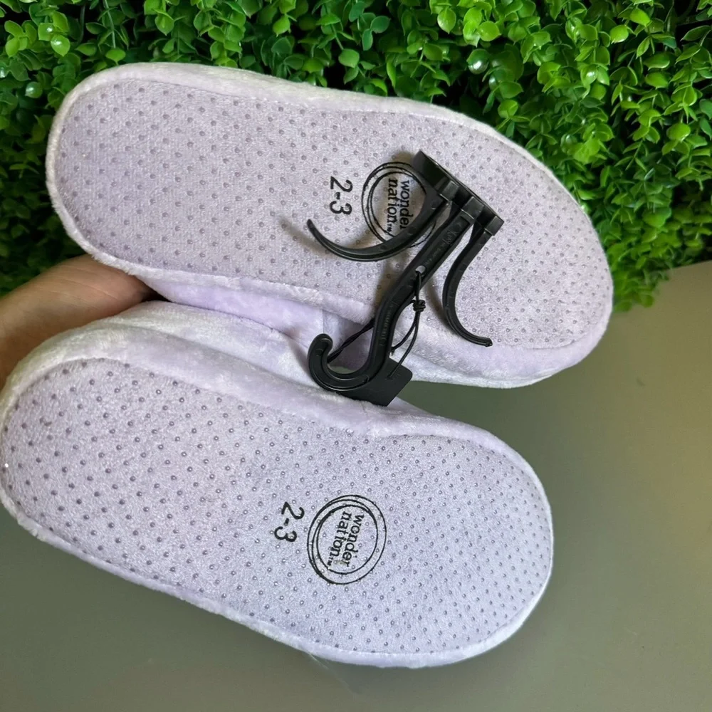 Dream Big Girls Purple Aline Slipper Size 2/3 NEW Wonder Nation